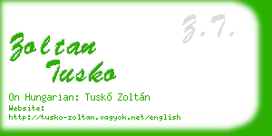 zoltan tusko business card