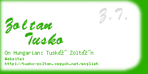 zoltan tusko business card